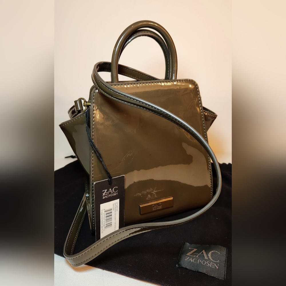 NWT! Zac Posen Eartha Mini Top handle crossbody bag in shadow